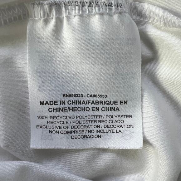 Nike Dri-Fit Athletic White Scoop Neck Top Size M - Picture 9 of 11